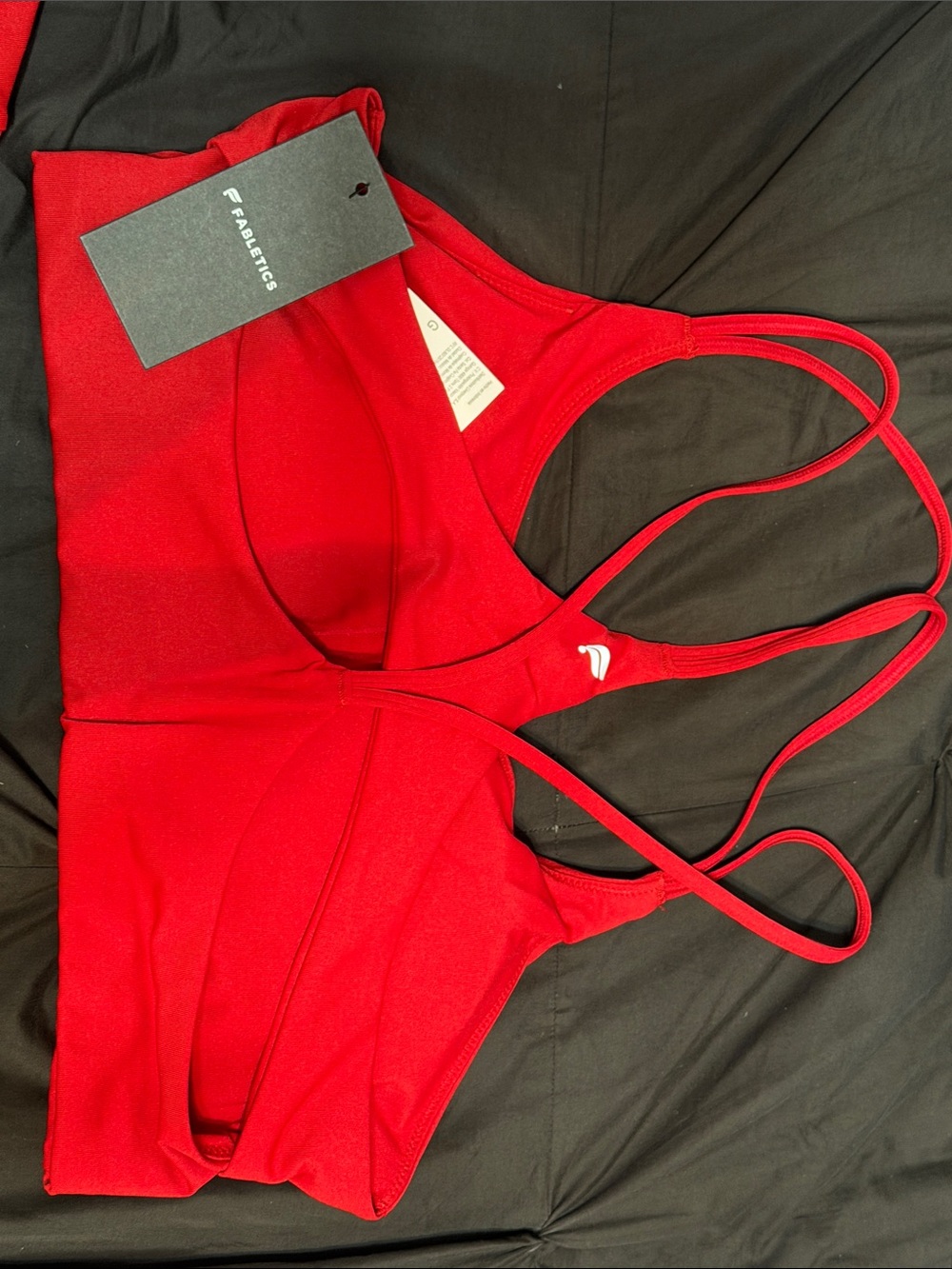 You get 2 Fabletics Red Double-Strap Sports Bra